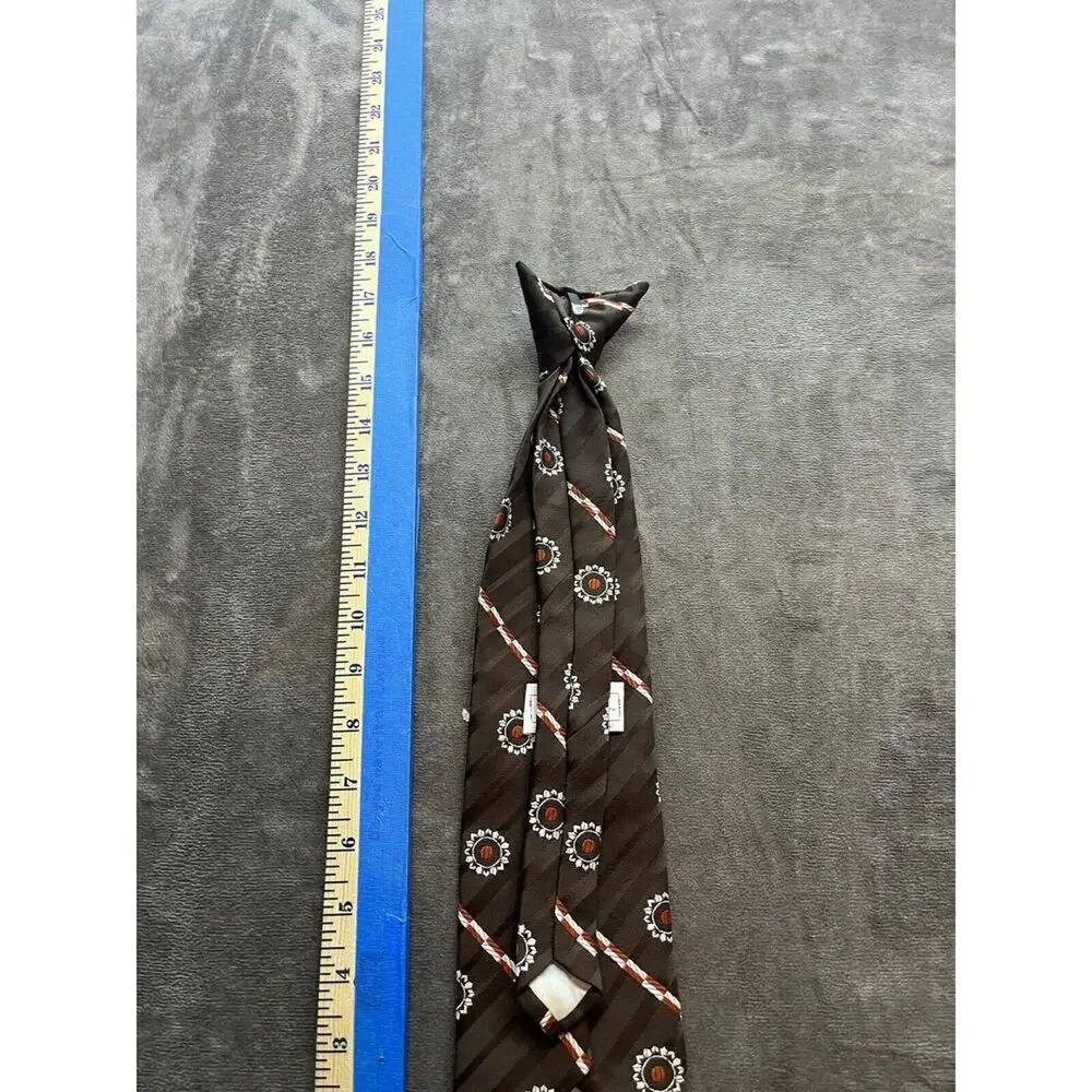 Vtg 60s 70s Mens Snapper Clip On Necktie Tie 17.5